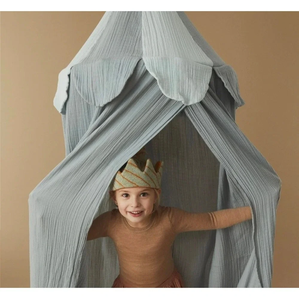 OYOY Mini Kids Knit‎ Crown Headband Grey Caramel Gold Stripe Lurex Dress Up